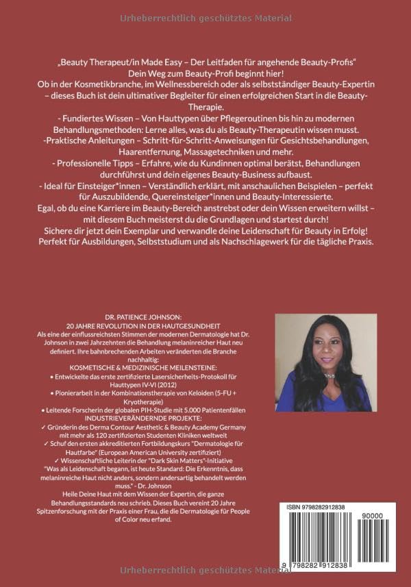 Beauty Therapeut/in Made Easy: „Der Leitfaden für angehende Beauty-Profis" Paperback By Patience Johnson - Image 3
