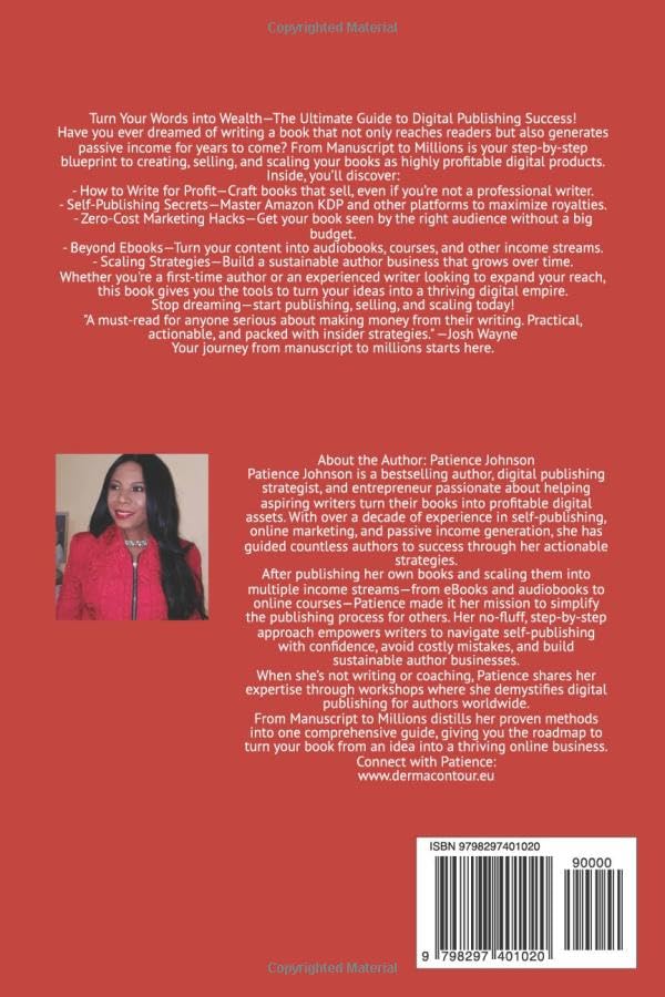 From Manuscript to Millions Hardcover by Patience Johnson - Image 2