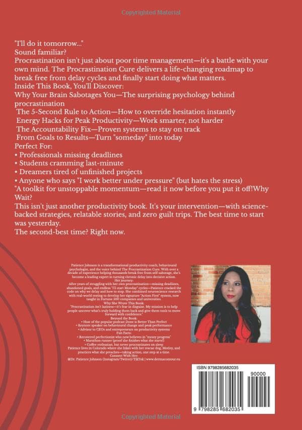 The Procrastination Cure Hardcover By Patience Johnson - Image 2