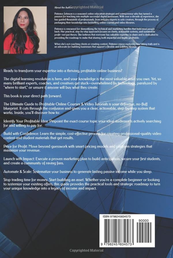 The Ultimate Guide to Profitable Online Courses & Video Tutorials hardcover Book By Patience Johnson - Image 2